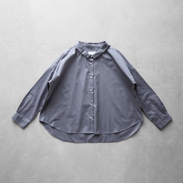ギザコットンブロードワイドブラウス グレー F
