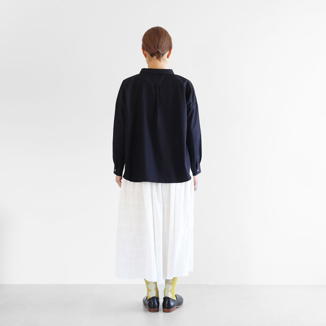 ギザコットンブロードワイドブラウス グレー F