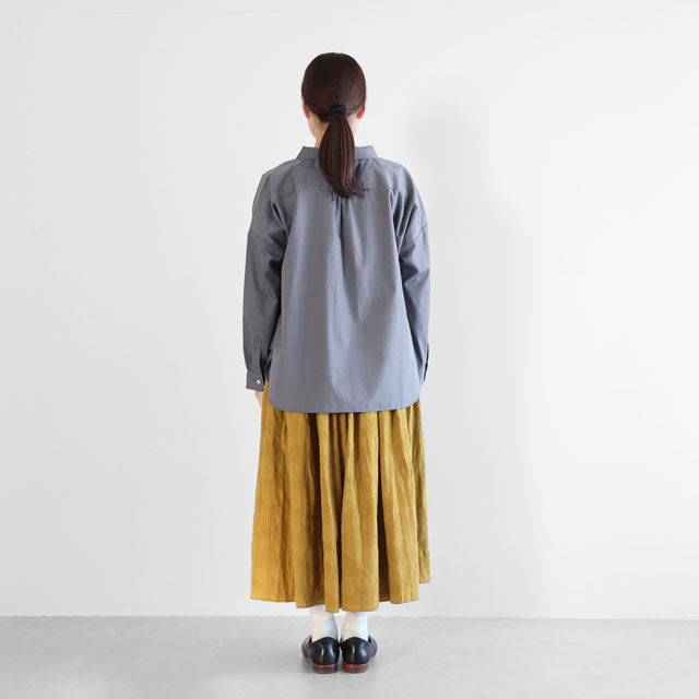 ギザコットンブロードワイドブラウス グレー F