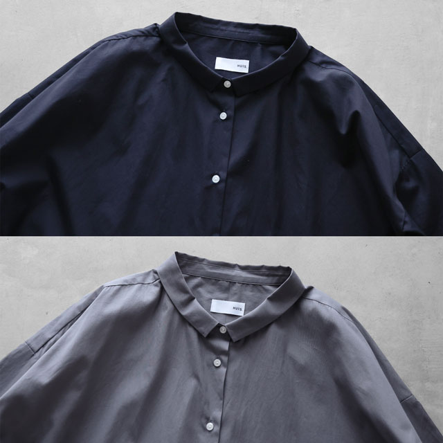 ギザコットンブロードワイドブラウス グレー F