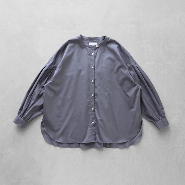 ギザコットンブロードバルーンスリーブブラウス グレー F