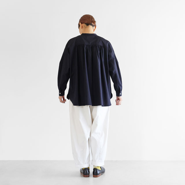 ギザコットンブロードバルーンスリーブブラウス グレー F