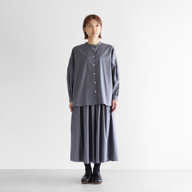 ギザコットンブロードバルーンスリーブブラウス グレー F