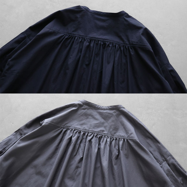 ギザコットンブロードバルーンスリーブブラウス グレー F