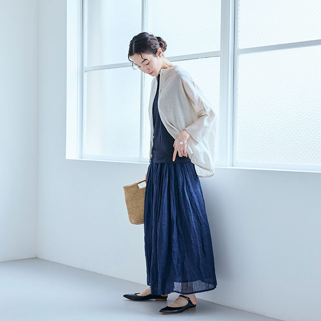 ヤク混のドビー織ブラウス｜衣料品｜中川政七商店 公式サイト