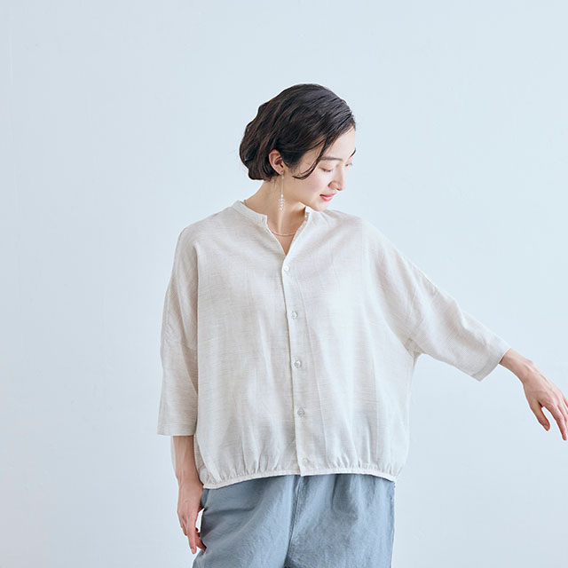 新品未使用　中川政七商店　畝織織ブラウス 季節の変わり目から取り入れたい服－お客様のお声をご紹介