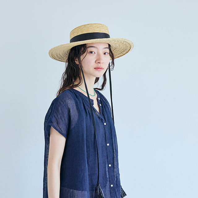 麻のかや織　羽織ワンピース
