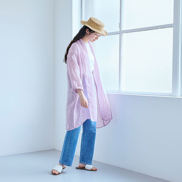 麻のかや織　ローブ