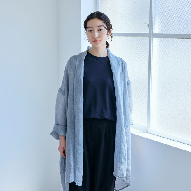 【25日までの短期出品】中川政七商店　麻のかや織ローブ 厚手麻の羽織コート｜衣料品｜中川政七商店 公式サイト