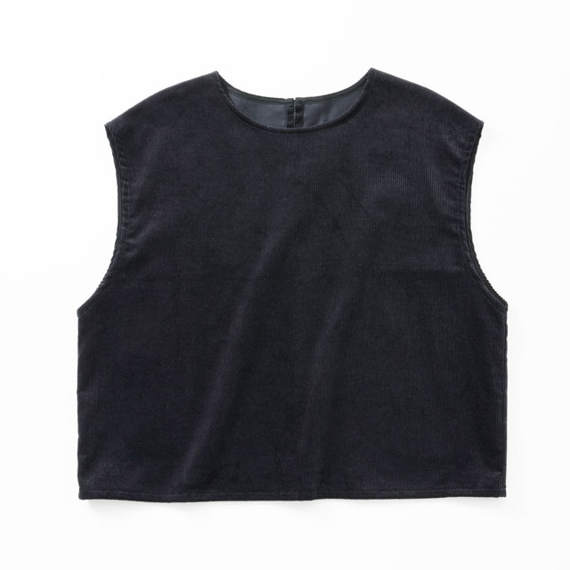タグ付き　完売品　中川政七商店　綿麻のコール天ベスト　墨紺 タグ付き 完売品 中川政七商店 綿麻のコール天ベスト 墨紺