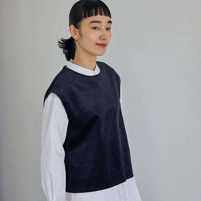 綿麻のコール天 プルオーバーベスト｜衣料品｜中川政七商店 公式