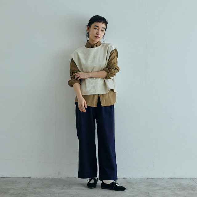 ★中川政七商店★綿麻コール天ベスト 綿麻のコール天 プルオーバーベスト｜衣料品｜中川政七商店 公式