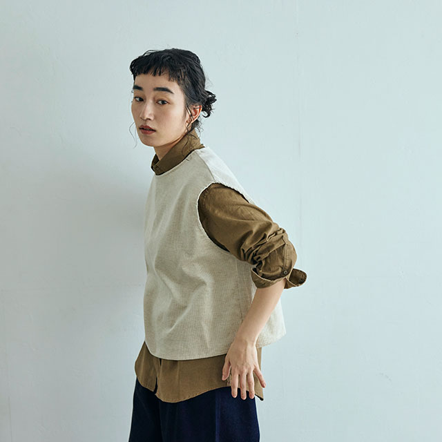 ★中川政七商店★綿麻コール天ベスト 綿麻のコール天 プルオーバーベスト｜衣料品｜中川政七商店 公式