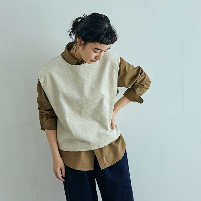 ★中川政七商店★綿麻コール天ベスト 綿麻のコール天 プルオーバーベスト｜衣料品｜中川政七商店 公式サイト