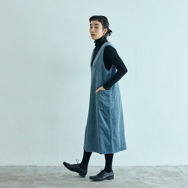 中川政七商店のジャンパースカート 綿麻のコール天 ジャンパースカート｜衣料品｜中川政七商店 公式