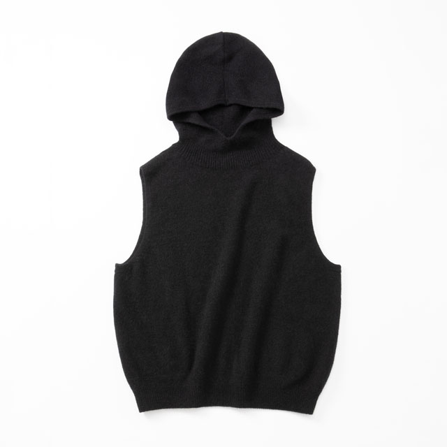 ウールフォックスのライトニットパーカーベスト