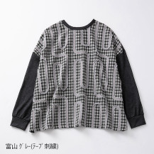 富山　グレー（テープ刺繍）