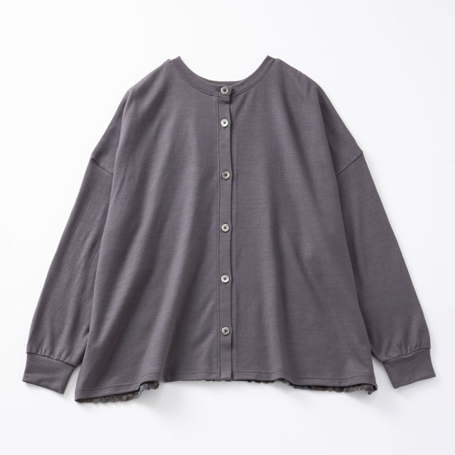 めぐり布 後ろボタンカットソー