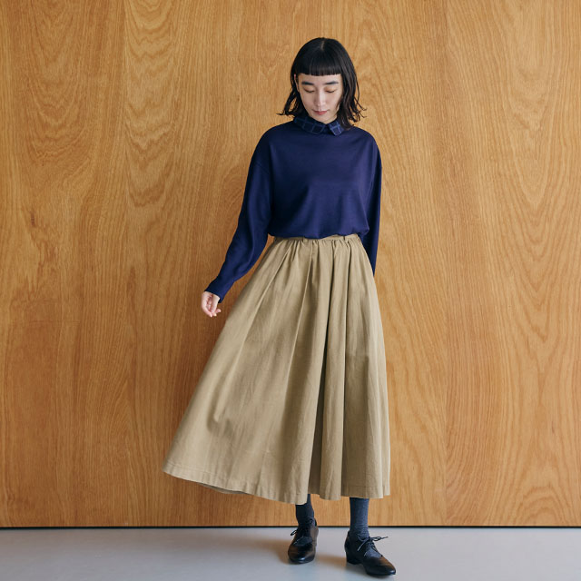 めぐり布 襟付きカットソー