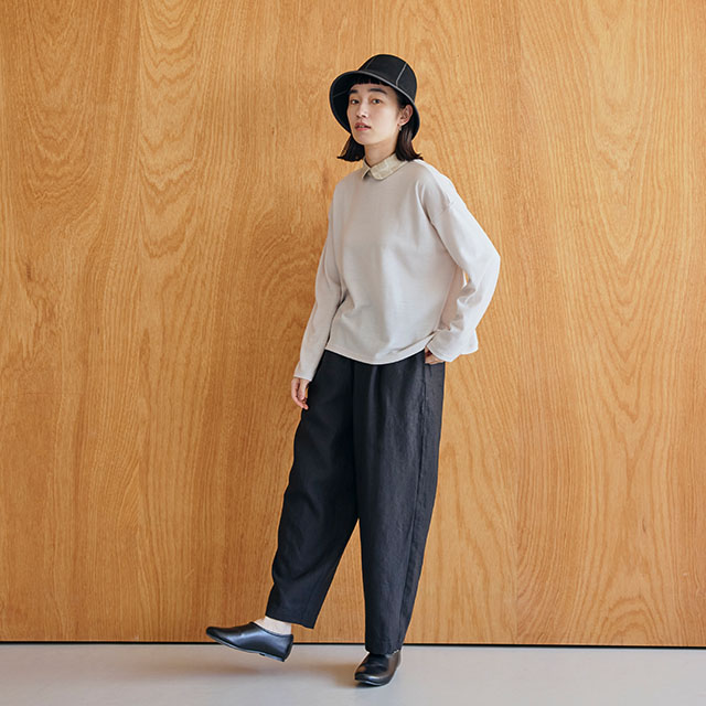 めぐり布 襟付きカットソー