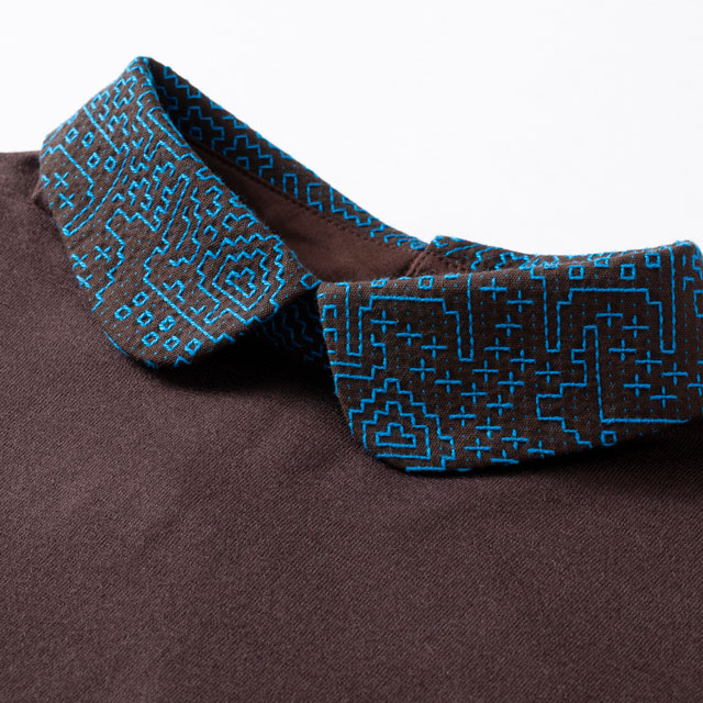 めぐり布 襟付きカットソー