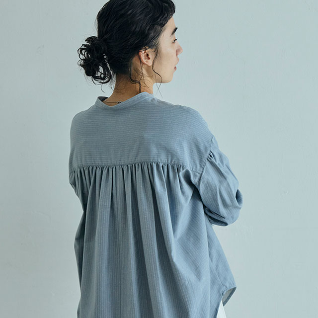 やわらかネルのバックギャザーブラウス｜衣料品｜中川政七商店