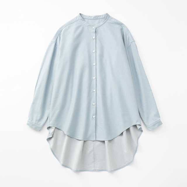 やわらかネルのバックギャザーブラウス