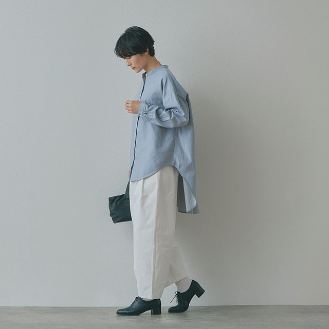 中川政七商店　2025秋冬発売　新品　やわらかネルのバックギャザーロングブラウス やわらかネルのバックギャザーロングブラウス｜衣料品｜中川政七