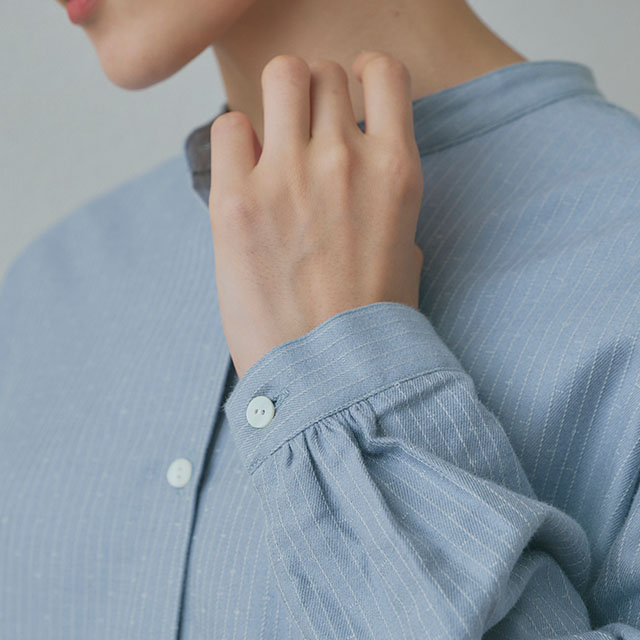 やわらかネルのバックギャザーロングブラウス｜衣料品｜中川政七