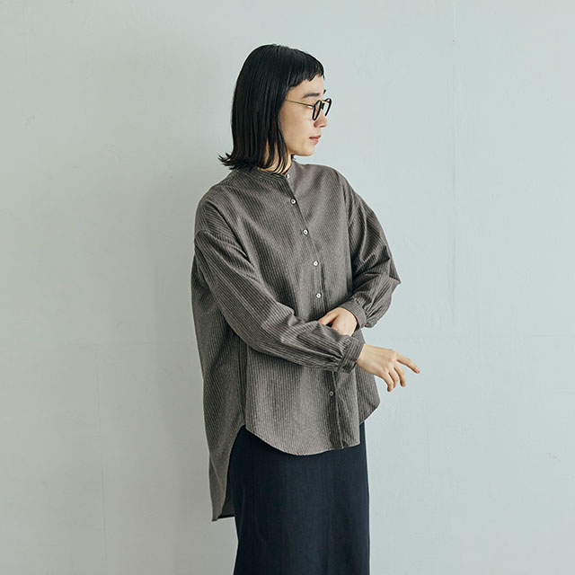 中川政七商店　2025秋冬発売　新品　やわらかネルのバックギャザーロングブラウス やわらかネルのバックギャザーロングブラウス｜衣料品｜中川政七