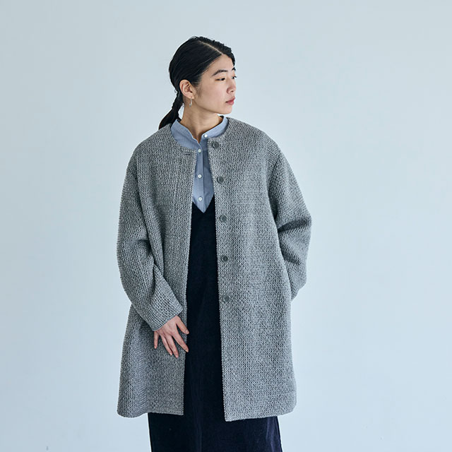 韓国ounceウールアルパカコート TOMORROWLAND｜ウールアルパカシャギー ダブルブレストコート