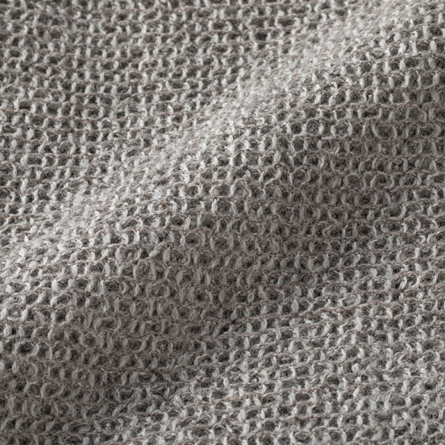 ウールアルパカのワッフル織コート