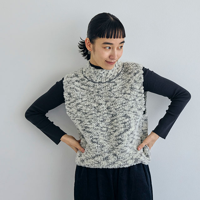 COOHEMコラボ　ニットベスト