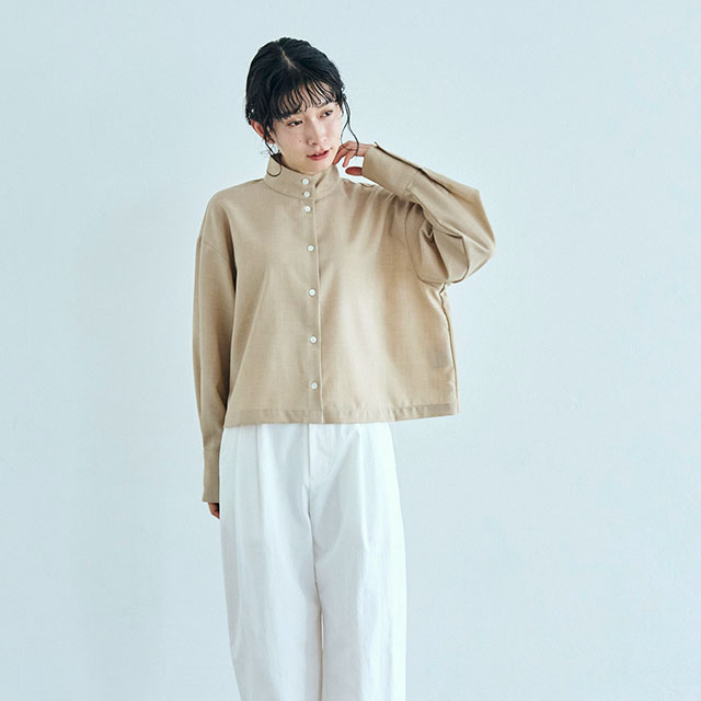 【WEB限定】SETTO OKKAKE SHIRT 25AW/ 平織りサマーウール