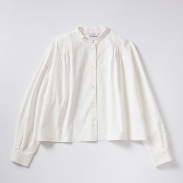 PLEATS SHIRT	ホワイト