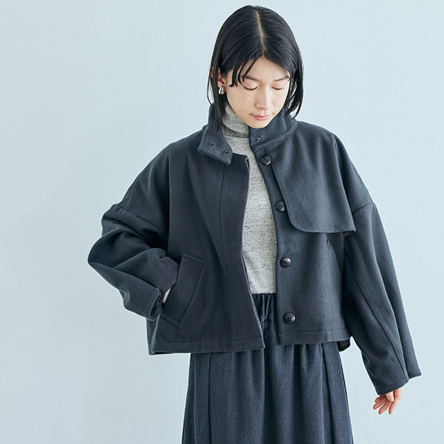 中川政七商店　麻100％ ジャケット　ダークネイビー　一つボタン わたしの好きなもの】四葉紋のジャケット | 中川政七商店の読みもの