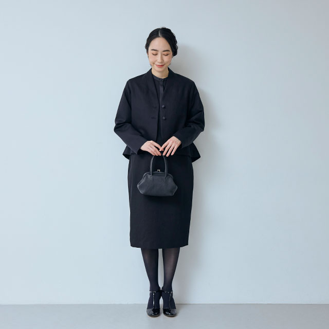 リネンコットンとサテンのジャケット