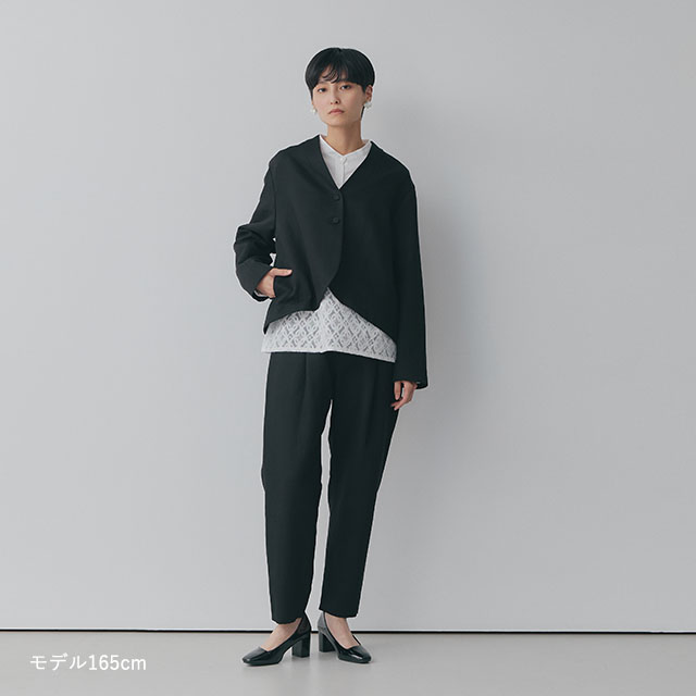 リネンコットンとサテンのジャケット