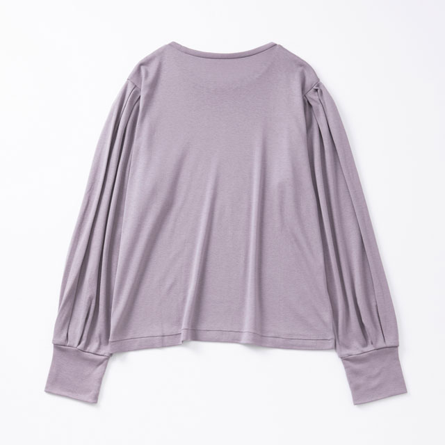 綿カシミヤのタック袖プルオーバー