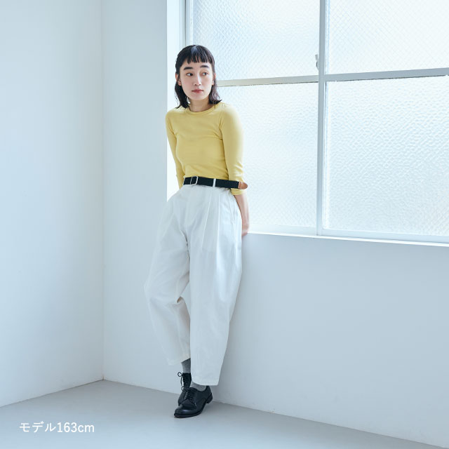 さらさら綿の七分袖プルオーバー