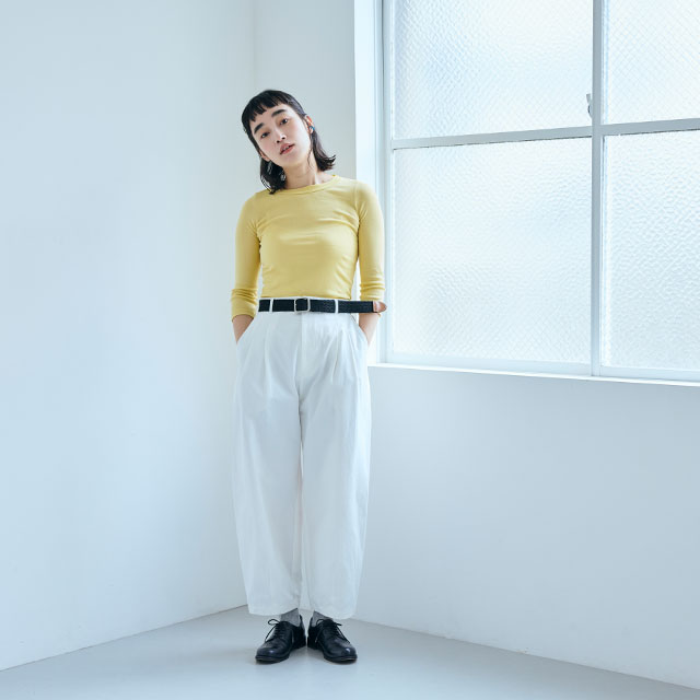 さらさら綿の七分袖プルオーバー