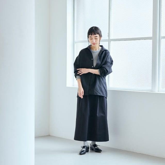 さらさら綿の七分袖プルオーバー