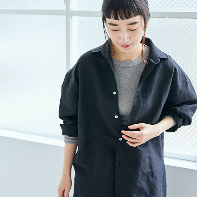 さらさら綿の七分袖プルオーバー