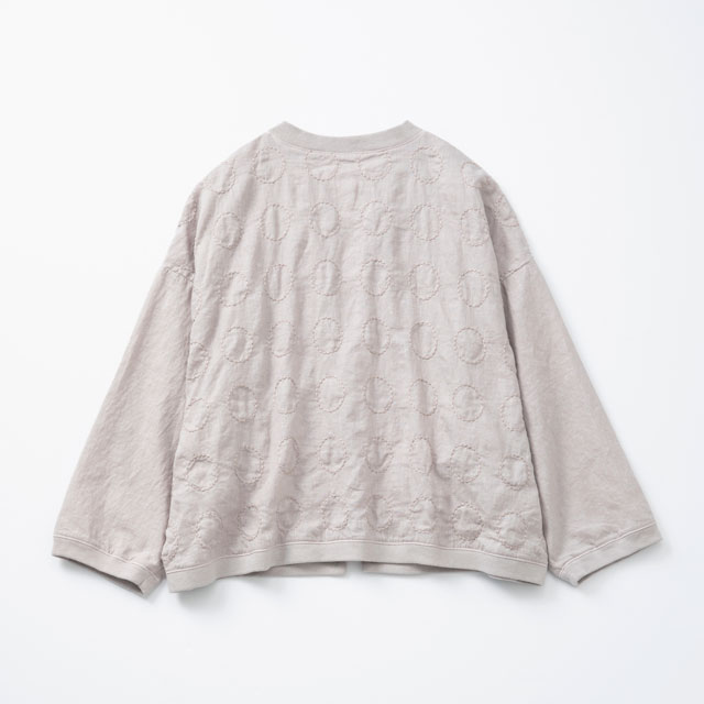 刺繍の七分袖羽織り 丸紋