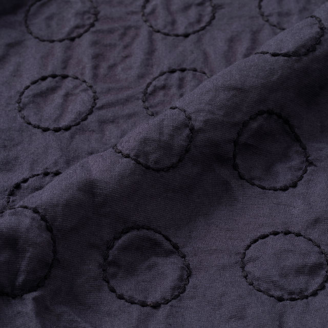 刺繍の七分袖羽織り 丸紋