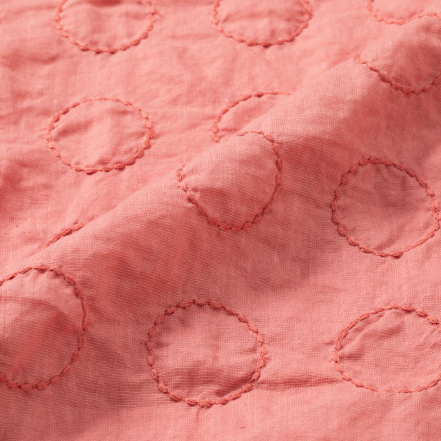 刺繍の七分袖羽織り 丸紋