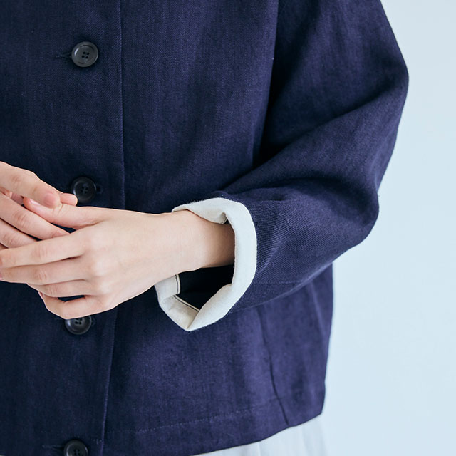 リネンデニムのジャケット