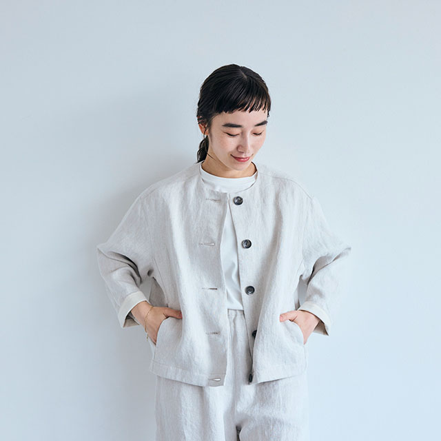 リネンデニムのジャケット