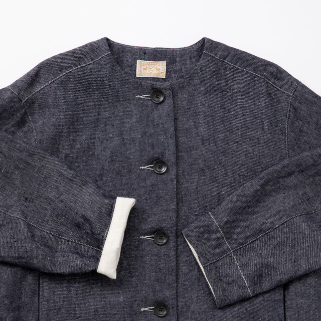 リネンデニムのジャケット