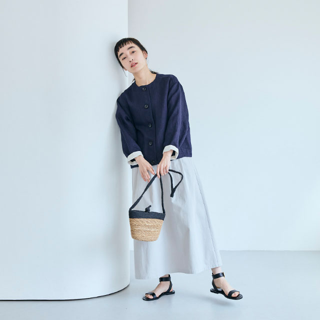 リネンデニムのジャケット